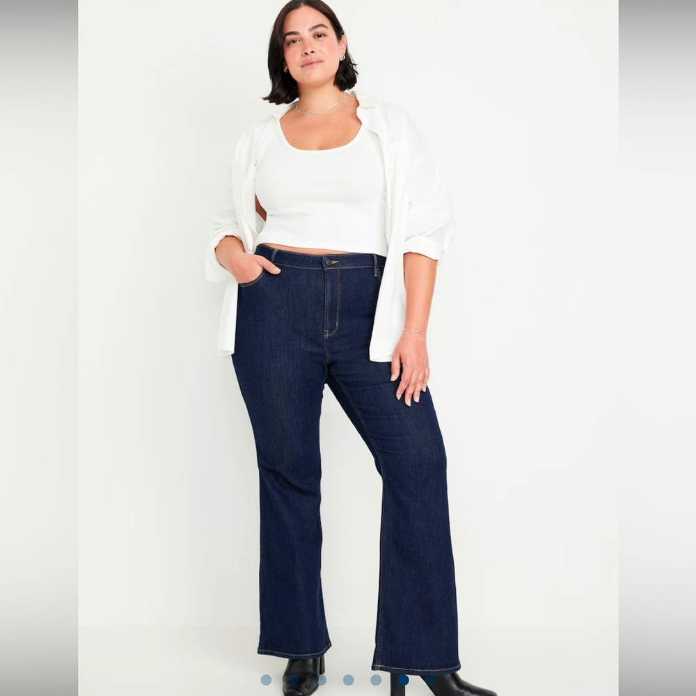 Old Navy Dark Wash Wow Flare High Rise